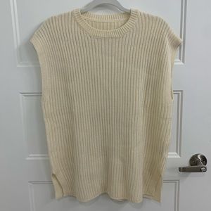 Shein sweater vest cream